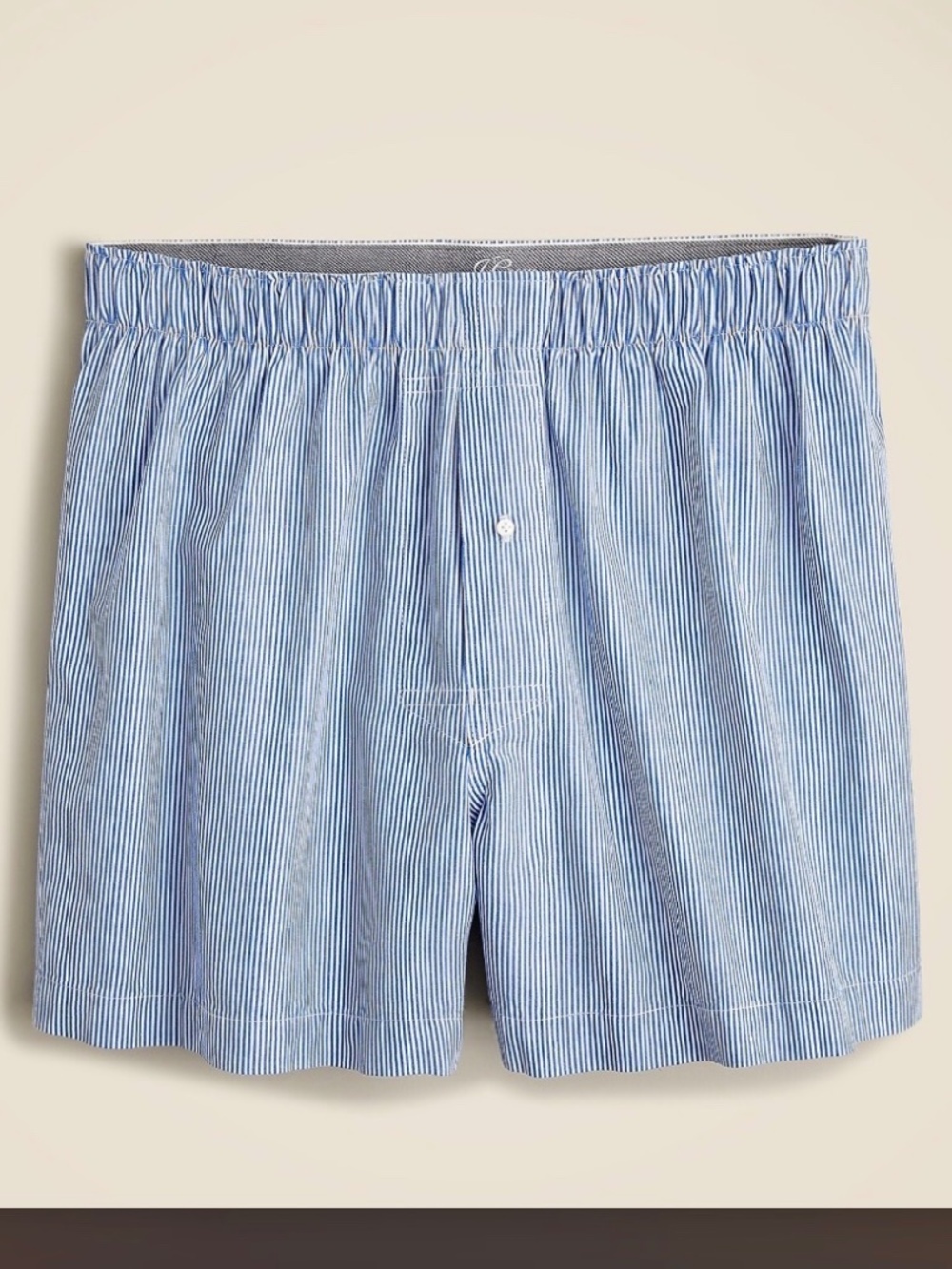J.Crew Men's Cotton Blue Striped Boxers XL